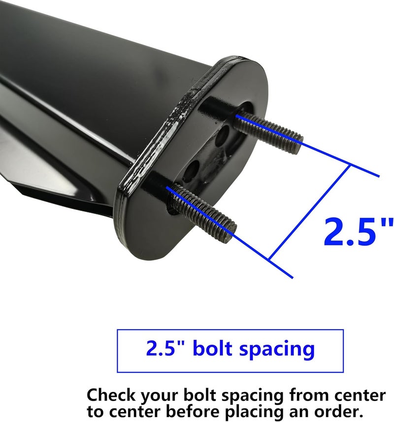 GaeaAuto Black Straight Spring Loaded Mud Flap Hanger Set 2.5" Bolt Spacing 30" Length with Aluminum Reflective Tapes fit for Semi Trucks Trailers, 2 pcs - Image 4
